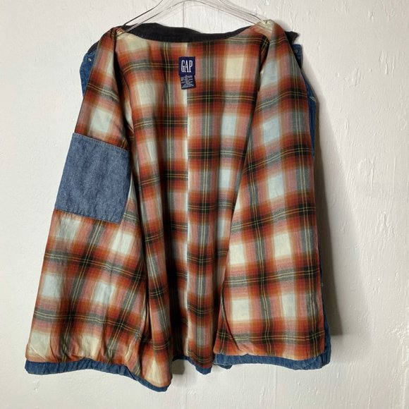Gap Vintage denim jacket flannel lined barn field coat size XL - Picture 9 of 11